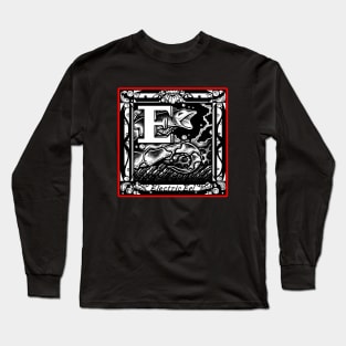 E is for Electric Eel - Red Outlined Version Long Sleeve T-Shirt